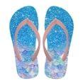 thumbnail image 2 of POLERO Blue Shiny Mermaid Print Kids Flip Flop - Comfortable & Stylish Summer Sandal for Boys & Girls with Footbed & Non-Slip Sole Size 11, 2 of 7
