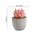 thumbnail image 3 of MMJ Artificial Potted Plants Faux Plants Small Plastic White Planter Tabletop Desk Home Office Decor 2.76x2.68x2.68in, 3 of 6