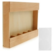 Sutowe Straw Holder Sturdy Wood Straw Organizer with Adhesive Practical Straw Holder Dispenser Multifunctional Drinking Straw Holder for Kitchen Restaurant Coffee Shop Home