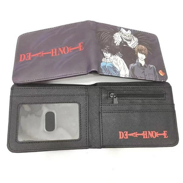 Billetera plegable delgada con personajes de anime Deaths Notes