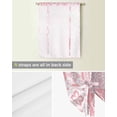 thumbnail image 5 of Pink Boho Tie Up Curtains for Kitchen Bathroom Bedroom Windows 63 Inch Length, Modern Geometric Abstract Aesthetics Balloon Drape Curtains Shade Rod Pocket Drapery Curtain Panel, 52"x45", 5 of 7