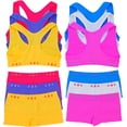 thumbnail image 6 of ToBeInStyle Girl's Pack of 6 Racerback Training Bra Tops & Matching Boyshort Bottoms - Moon Princess - Small, 6 of 6
