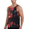 thumbnail image 2 of Zufioo Lone Rider Under Red Sky Print Men's Vest, Sleeveless Quick-drying Muscle T-shirt, Suitable for Sports Fitness, Home Leisure Wear-3X-Large, 2 of 7