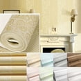 thumbnail image 3 of PeelandStick Vinyl Wallpaper, Vertical Stripe Damask, Textured 3D Finish, Beige Brown, Wall DecorationsforLiving Room, Removable Wall Adhesive, Bedroom Accent Decor, 1 Pc, 3 of 3