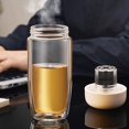 thumbnail image 2 of Vasos de Vidrio Antiescaldaduras de Doble Espesor, Separación Magnética de Té para Oficina, Diseño de Contenedor de Té, Hermética A Prueba de Fugas, 320 Ml,A, 2 of 5