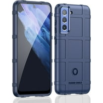 Dteck for Samsung S21 FE Case, Military Grade Shockproof Galaxy S21 FE Case, Heavy Duty Drop Protective Samsung Galaxy S21 FE Phone Case, Anti-Scratch Tough Slim TPU Bumper Phone Cover-Black,Blue
