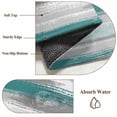 thumbnail image 6 of 5ft Round Rug, Blue Gray Stripes Non-Skid Rubber Backing Large Area Rugs - Living Room Bedroom Home Office, Watercolor Modern Abstract Minimalist Indoor Floor Mat Carpets Washable Rug, 6 of 9