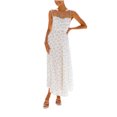 thumbnail image 2 of Ovzne Robes pour Femmes Robe d'Été Mode Imprimé Floral Aguichant Sans Manches Épaules Dénudées Bretelles Réglables Taille Élastique Robe de Printemps Imprimée Liquidation, 2 of 7