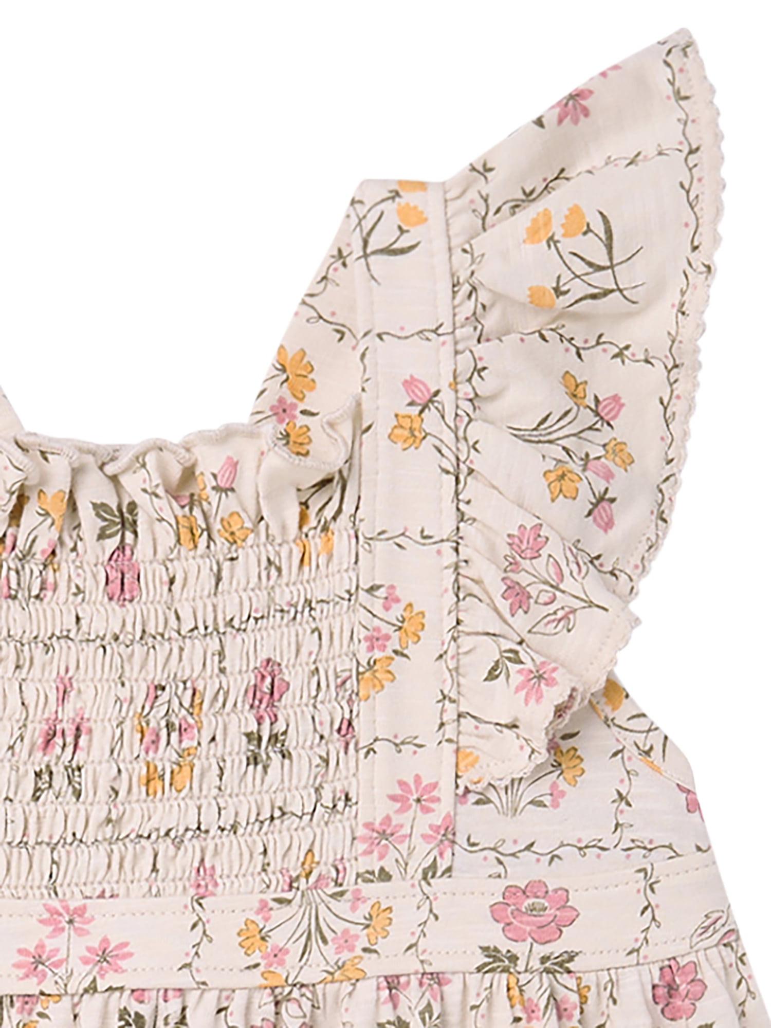 Modern Moments by Gerber Toddler Girl Smocked Pinafore Dress, Sizes 12 Months - 5T