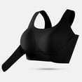 thumbnail image 4 of IROINNID Wireless Bra for Women Yoga Sports Without Steel Ring Front Cross Solid Tank Top,Black, 4 of 4