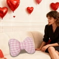 thumbnail image 6 of Cute Bow Pillow for Adults, Soft Plush Decorative Throw Pillow for Couch Bedroom Living Room, Comfortable Hugging Cuddle Pillow for Women, Home Decor Accent Pillow for Sofa Chair, Gift for Her, 6 of 6