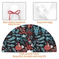 thumbnail image 4 of Rateoe Squirrel Owl Autumn Maple Leaves Print Christmas Tree Skirt 30" for Xmas Holiday New Year Party Circle Tree Mat Ornaments Decoration, 4 of 7