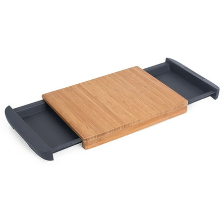 Internets Best Bamboo Cutting Board with Removable Drawer | Prep Storage | Chopping Slicing Wood Block Kitchen (The Best Food Blogs 2019)
