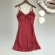 thumbnail image 4 of Gibobby Lencería de encaje Pad Dress Ropa de dormir de encaje Ropa interior Ropa de dormir Lencería Mujeres Íntimos(Vino CH), 4 of 4