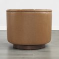thumbnail image 2 of CHITA Mid Century Modern Swivel Accent Chair, Top Grain Leather, Solid Wood Frame, Saddle, Single, 2 of 15