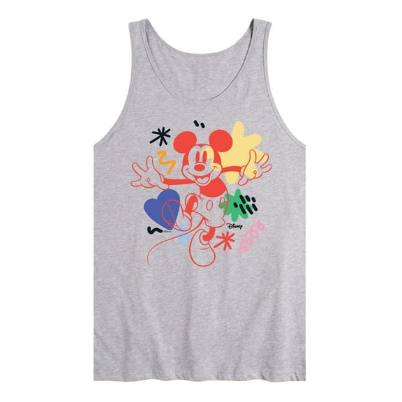 Disney - Mickey Mouse - Colorful Retro Style - Men's Jersey Tank Top