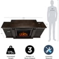 thumbnail image 4 of Real Flame Calie 67" Electric Fireplace TV Stand in Dark Walnut, 4 of 5