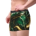 thumbnail image 2 of Gaeub Green Marble Print Men's Boxer Briefs,Super Fit Boxer Briefs for Men,Quick-Dry Underwear with 4-Way Stretch-Medium, 2 of 5