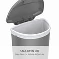 thumbnail image 6 of simplehuman Kitchen Trash Can, 13 Gallon Plastic Step Garbage Bin with Secure Slide Lock Lid, Gray, 6 of 9