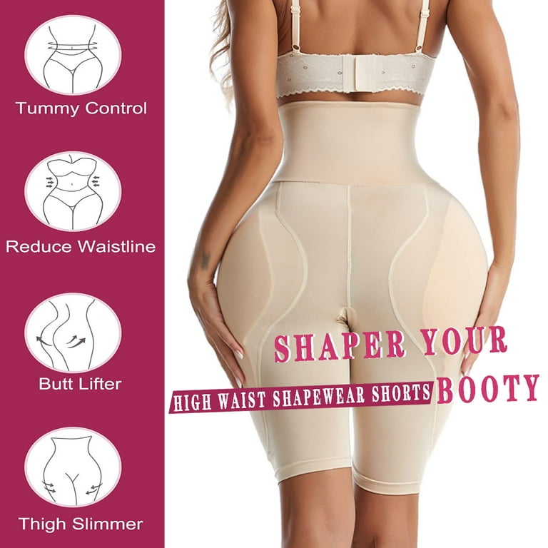 Lilvigor Butt Lifter Shapewear for Women Tummy Control Panties High Waist  Trainer Thigh Slimmer Shorts Body Shaper With Fake Pad for Hip Enhancer