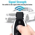 thumbnail image 4 of xinxixnxx Car Key Cover Leather 3 Buttons Vehicle Case Remote Automobile Keyring Guard Parts Replacement for A W176 B W246 Blue, 4 of 6