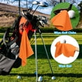 thumbnail image 6 of Uxcell 12"x12" Golf Towels Tri Fold Waffle Pattern Towels Soft Fiber with D Clip Orange 2 Pack, 6 of 6