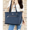 thumbnail image 2 of Coach 79608 Gallery Tote Crossgrain Leather Tote Midnight Blue, 2 of 3