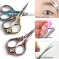 thumbnail image 4 of HLONK 1Set 4.7Inch Stainless Steel Sewing Scissors Butterfly Pattern Pointed Tip Rainbow Color, 4 of 9