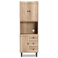 thumbnail image 4 of Baxton Studio Patterson Modern and Contemporary Oak Brown Finished 3-Drawer Kitchen Storage Cabinet, 4 of 7