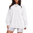 thumbnail image 3 of Vedolay Womens Sweatshirt Womens Long Sleeve Sweatshirts Crewneck Casual Fit Pullover Hoodie Clothes,White M, 3 of 4