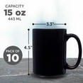 thumbnail image 5 of Large Ceramic Coffee Mugs 15 oz. Set of 10, Bulk Pack - Perfect for Coffee, Tea, Espresso, Hot Cocoa, Other Beverages - Black, 5 of 5
