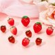 thumbnail image 4 of 24 colgantes de resina de fresa de 3 estilos, dijes de resina de fruta, grandes adornos de fresa 3D con aro de hierro., 4 of 9