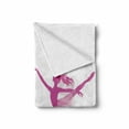 thumbnail image 2 of Ballet Soft Flannel Fleece Throw Blanket, 2 Ballerina Fairies Dancing Female Fantasy Beauty Mythological Performance, Cozy Plush for Indoor and Outdoor Use, 50" x 70", Pink Rose White, by Ambesonne, 2 of 6