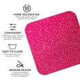 thumbnail image 3 of Lsque Rose Red Glitter Pattern 4" Drink Coasters Set of 4, PVC Leather Absorbent Coasters, Table Coaster Set Decorative Coffee Cup Coasters Housewarming Gift -Square, 3 of 6