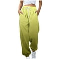 thumbnail image 2 of Sakmal Drawstring Womens Sweatpants Joggers Pants Stretchy Yellow Graphic Hiking Womens Sweatpants S, 2 of 5
