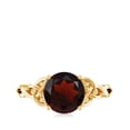 thumbnail image 5 of Rosec Jewels Solitaire Garnet Promise Ring for Women, Celtic Ring - AAA Quality, 18K Yellow Gold, US 11.50, 5 of 9