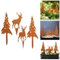 thumbnail image 1 of Riforla Tree Deer Plug in Christmas Decoration Star Christmas Tree Garden Plug Card Slot Brown, 1 of 6