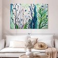 thumbnail image 2 of Elephant Stock Algae Wall Art - Horizontal Canvas Wall Art - Living Room Wall Decor - Floral And Botanical Canvas - White And Teal Decor By Sylvie Demers - 51" x 34", 2 of 4