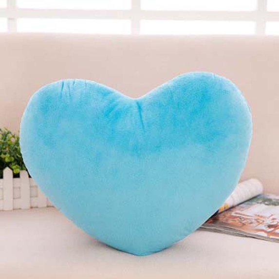 Children Lover Plush Stuffed Love Heart Shape Birthday Gifts Soft Toy Home Decoration Plush Pillow Heart Plush Toys Heart Stuffed Toys Plush Doll SKY BLUE 20CM