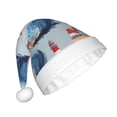 thumbnail image 2 of Fuzoiu Beacon In The Huge Waves Of The Surf Print Santa Hat Christmas Hat for Adults,Santa Hats with Pompom, Unisex Xmas Holiday Hat for Christmas New Year Festive Party Supplies, 2 of 6