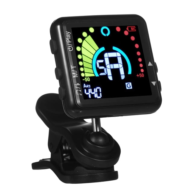 Amdohai Tuner de Guitare Rechargeable Clip LED Couleur