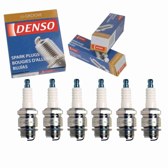 6 pc DENSO 5000 Standard U-Groove Spark Plugs for L14-U Ignition Wire Secondary