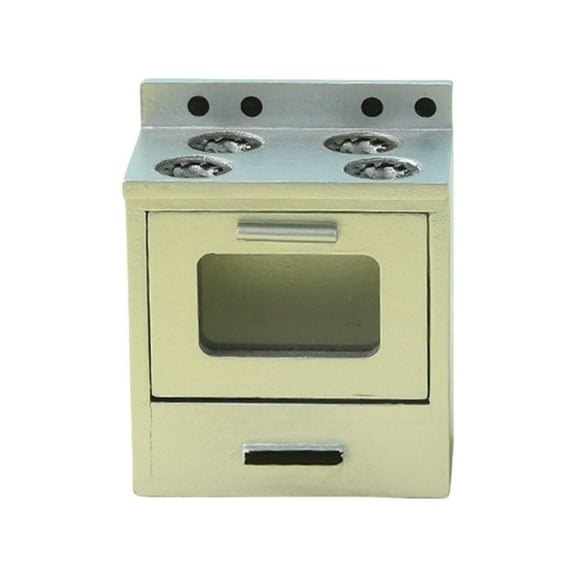 lanema 1:12 Dollhouses Kitchen Cabinet Stove Figure Set for Pretend Playset