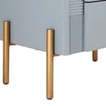 thumbnail image 5 of Christopher Knight Home 2-Drawer Nightstand, Bedside Table with Gold Metal Handles and Legs, Blue, 5 of 10