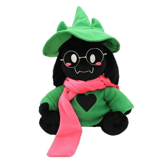 Mupvlun Deltarune Ralsei Adorable Plush Toy | Soft Stuffed Animal with Glasses & Scarf | Perfect Collectible Gift for Deltarune Fans Black