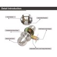 thumbnail image 4 of Entry Door knob with Lock  One Key-Way Entrance Door Knob Entry with Key Handle   Ball (Entry with Key  Polished Brass), 4 of 7