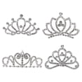 thumbnail image 5 of GOOHOCHY 4Pcs Rhinestone Tiara Crowns Chic Headwear for Girls Prom Accessories 2.8x2.4x1.6in, 5 of 8