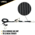thumbnail image 2 of 1" x 10' Black Ratchet Strap w/ Stainless Steel Ratchet & S-Hooks -, 2 of 7