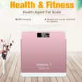 thumbnail image 2 of LCD Digital Weight Electronic Scale Square Electronic Body USB Charging Household Weight Scale Convenient Mini Custom Health Scale, 2 of 7