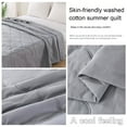 thumbnail image 6 of Cotton Cooling Quilt for Hot Sleepers & Night Sweats – Machine Washable Lightweight Summer Blanket with 3X Moisture-Wicking Tech, Full/Queen Size Dorm-Friendly Comforter Gray, 6 of 6